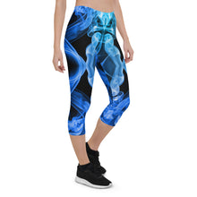 Load image into Gallery viewer, Blue Smoke Capri Leggings
