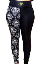 Load image into Gallery viewer, Women&#39;s Victorian Skull High Waisted Leggings With Pocket by Astrid Underground
