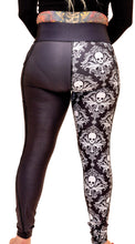 Load image into Gallery viewer, Women&#39;s Victorian Skull High Waisted Leggings With Pocket by Astrid Underground
