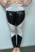 Load image into Gallery viewer, Black Vinyl Cross and White Snake High Waist Legging
