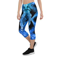 Load image into Gallery viewer, Blue Smoke Capri Leggings
