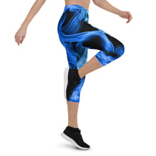 Load image into Gallery viewer, Blue Smoke Capri Leggings
