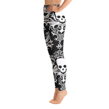 Load image into Gallery viewer, Gothic Victorian Skull Yoga Leggings
